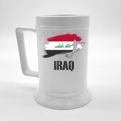 Iraq Football Team Player Flag Beer Stein