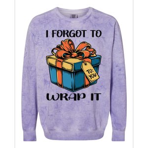 I Forgot To Wrap It Funny Christmas Pregnancy Announcement Colorblast Crewneck Sweatshirt