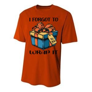 I Forgot To Wrap It Funny Christmas Pregnancy Announcement Performance Sprint T-Shirt