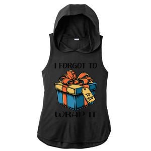 I Forgot To Wrap It Funny Christmas Pregnancy Announcement Ladies PosiCharge Tri-Blend Wicking Draft Hoodie Tank