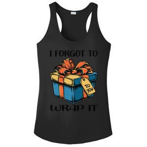 I Forgot To Wrap It Funny Christmas Pregnancy Announcement Ladies PosiCharge Competitor Racerback Tank