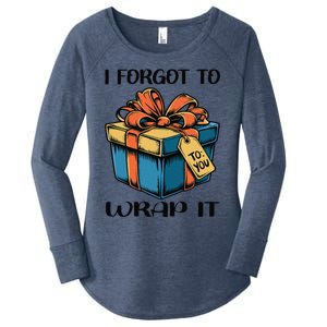 I Forgot To Wrap It Funny Christmas Pregnancy Announcement Women's Perfect Tri Tunic Long Sleeve Shirt