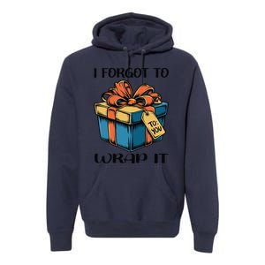 I Forgot To Wrap It Funny Christmas Pregnancy Announcement Premium Hoodie