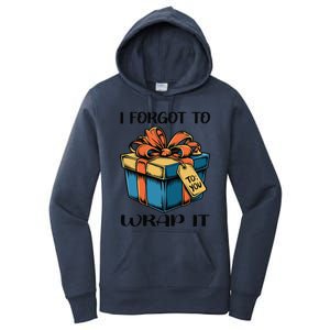 I Forgot To Wrap It Funny Christmas Pregnancy Announcement Women's Pullover Hoodie