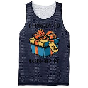 I Forgot To Wrap It Funny Christmas Pregnancy Announcement Mesh Reversible Basketball Jersey Tank