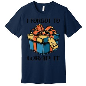 I Forgot To Wrap It Funny Christmas Pregnancy Announcement Premium T-Shirt