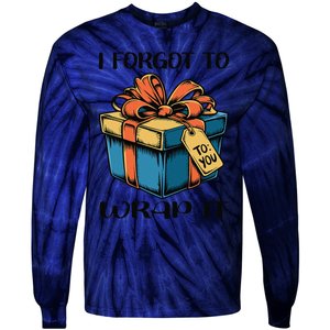 I Forgot To Wrap It Funny Christmas Pregnancy Announcement Tie-Dye Long Sleeve Shirt