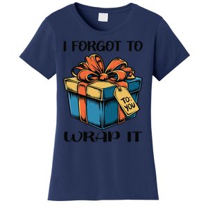 I Forgot To Wrap It Funny Christmas Pregnancy Announcement Women's T-Shirt