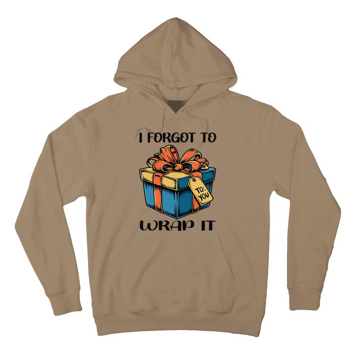 I Forgot To Wrap It Funny Christmas Pregnancy Announcement Hoodie