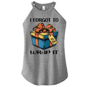 I Forgot To Wrap It Funny Christmas Pregnancy Announcement Women's Perfect Tri Rocker Tank