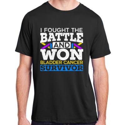 I Fought The Battle And Won Bladder Cancer Survivor Adult ChromaSoft Performance T-Shirt