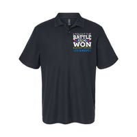 I Fought The Battle And Won Bladder Cancer Survivor Softstyle Adult Sport Polo