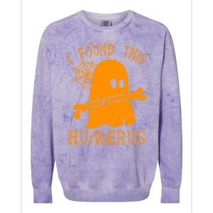 I Found This Humerus Funny Ghost Nurse Halloween Funny Gift Colorblast Crewneck Sweatshirt