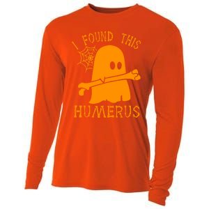 I Found This Humerus Funny Ghost Nurse Halloween Funny Gift Cooling Performance Long Sleeve Crew