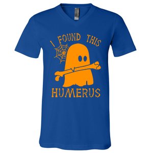 I Found This Humerus Funny Ghost Nurse Halloween Funny Gift V-Neck T-Shirt