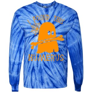 I Found This Humerus Funny Ghost Nurse Halloween Funny Gift Tie-Dye Long Sleeve Shirt