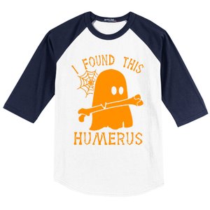 I Found This Humerus Funny Ghost Nurse Halloween Funny Gift Baseball Sleeve Shirt