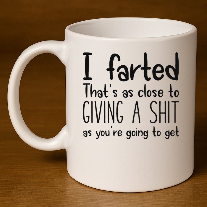 I Farted ThatS As Close To Giving A Shit As YouRe Going To 11oz C Handle Ceramic Mug