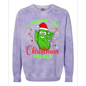 I Found The Christmas Pickle Funny Xmas Party Gift Colorblast Crewneck Sweatshirt