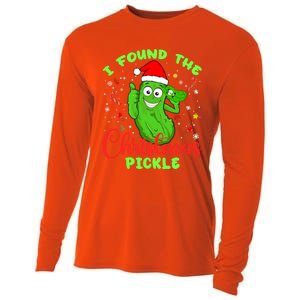 I Found The Christmas Pickle Funny Xmas Party Gift Cooling Performance Long Sleeve Crew