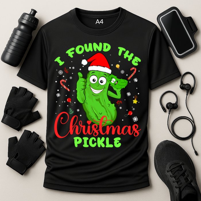 I Found The Christmas Pickle Funny Xmas Party Gift Cooling Performance Crew T-Shirt
