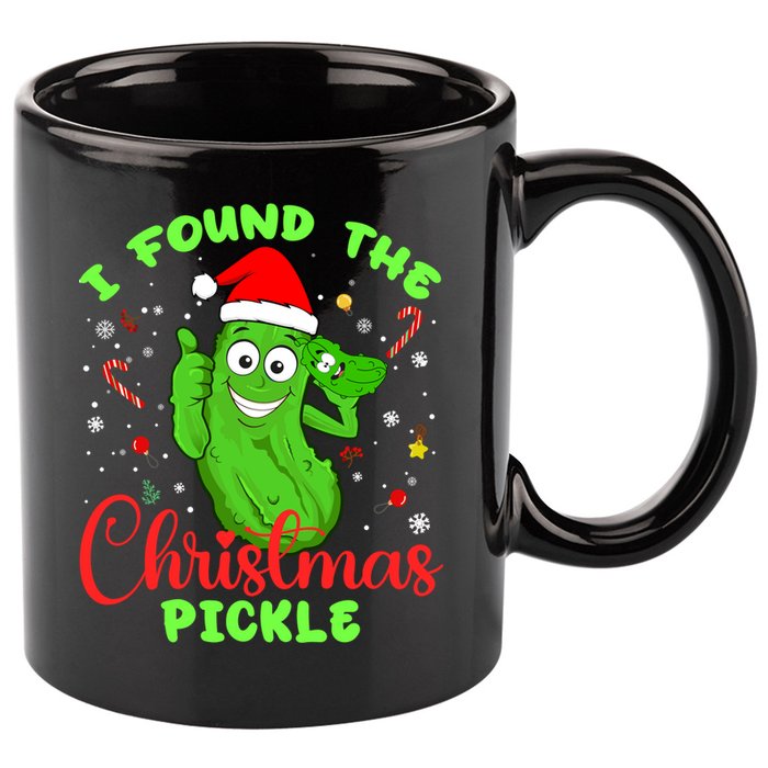 I Found The Christmas Pickle Funny Xmas Party Gift 11oz C Handle Ceramic Mug
