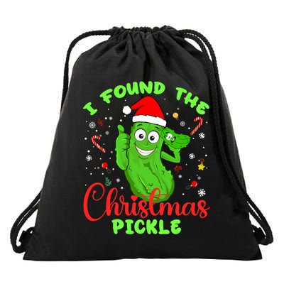 I Found The Christmas Pickle Funny Xmas Party Gift Drawstring Bag
