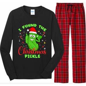 I Found The Christmas Pickle Funny Xmas Party Gift Long Sleeve Pajama Set