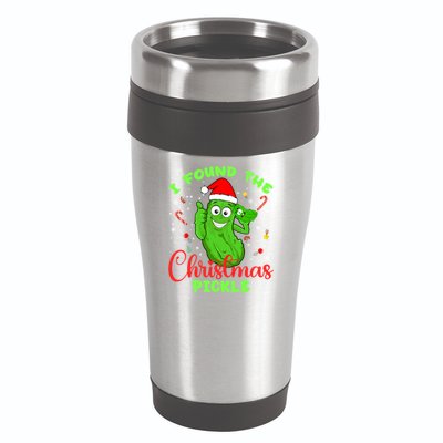 I Found The Christmas Pickle Funny Xmas Party Gift 16oz Travel Tumbler