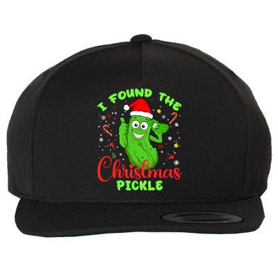 I Found The Christmas Pickle Funny Xmas Party Gift Wool Snapback Cap