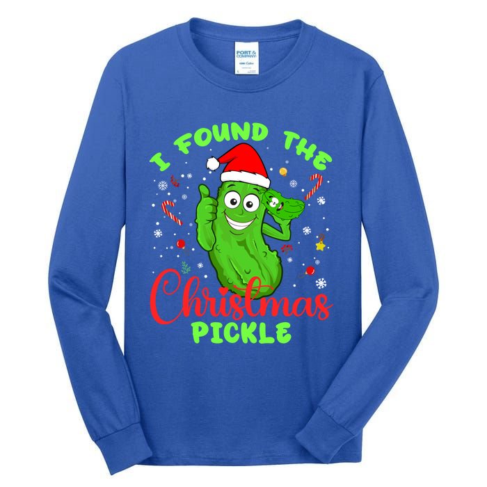 I Found The Christmas Pickle Funny Xmas Party Gift Tall Long Sleeve T-Shirt