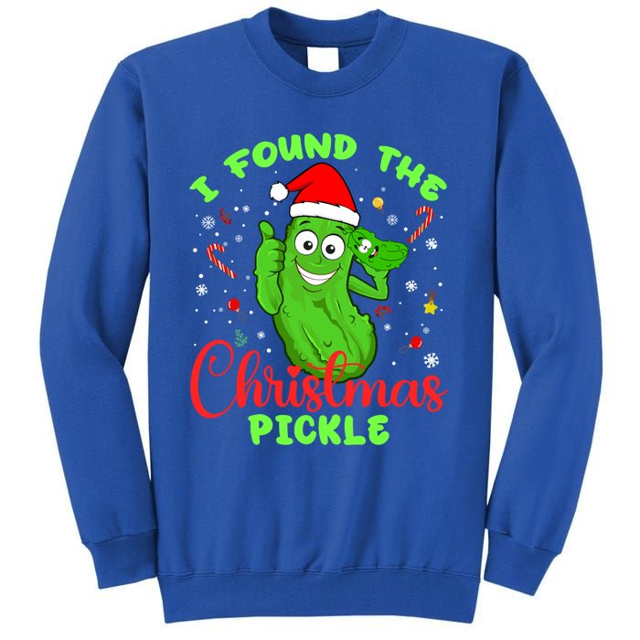 I Found The Christmas Pickle Funny Xmas Party Gift Tall Sweatshirt