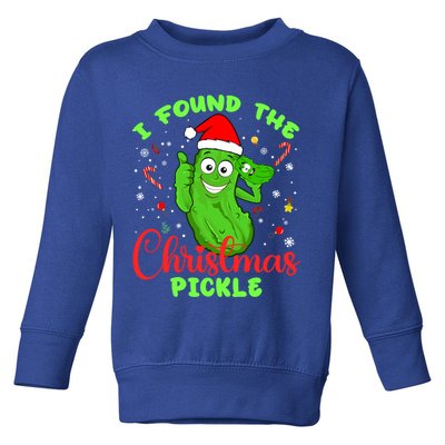 I Found The Christmas Pickle Funny Xmas Party Gift Toddler Sweatshirt