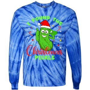 I Found The Christmas Pickle Funny Xmas Party Gift Tie-Dye Long Sleeve Shirt