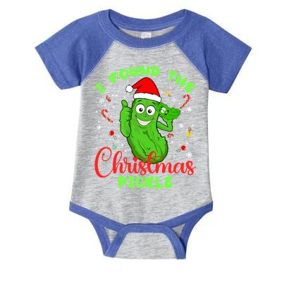 I Found The Christmas Pickle Funny Xmas Party Gift Infant Baby Jersey Bodysuit
