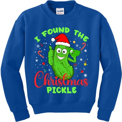 I Found The Christmas Pickle Funny Xmas Party Gift Kids Sweatshirt