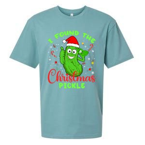 I Found The Christmas Pickle Funny Xmas Party Gift Sueded Cloud Jersey T-Shirt