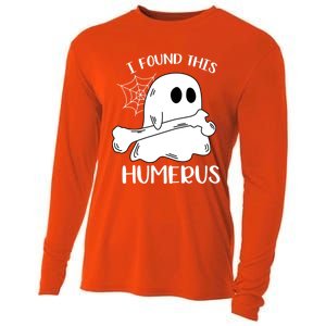 I Found This Humerus Funny Orthopedic Surgeon Ghost Funny Gift Cooling Performance Long Sleeve Crew