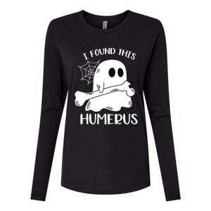 I Found This Humerus Funny Orthopedic Surgeon Ghost Funny Gift Womens Cotton Relaxed Long Sleeve T-Shirt