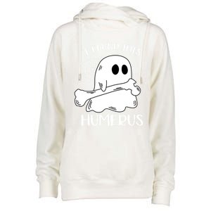 I Found This Humerus Funny Orthopedic Surgeon Ghost Funny Gift Womens Funnel Neck Pullover Hood