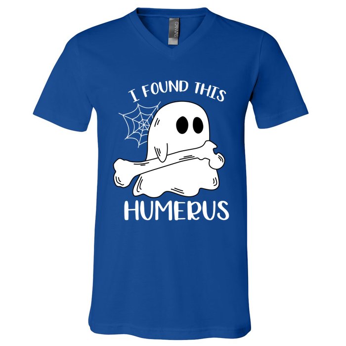 I Found This Humerus Funny Orthopedic Surgeon Ghost Funny Gift V-Neck T-Shirt