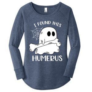 I Found This Humerus Funny Orthopedic Surgeon Ghost Funny Gift Women's Perfect Tri Tunic Long Sleeve Shirt