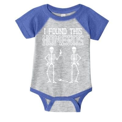I Found This Humerus Funny Skeleton Infant Baby Jersey Bodysuit