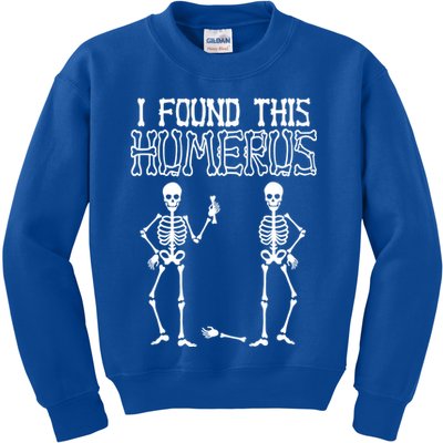 I Found This Humerus Funny Skeleton Kids Sweatshirt