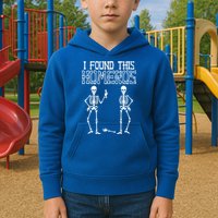 I Found This Humerus Funny Skeleton Kids Hoodie