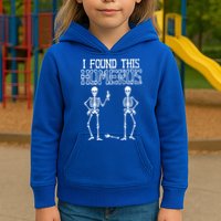 I Found This Humerus Funny Skeleton Kids Hoodie