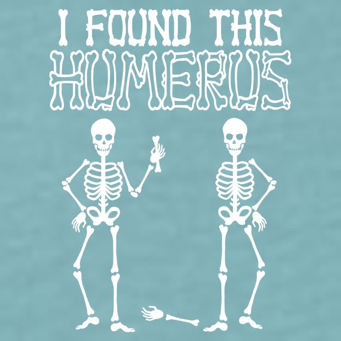 I Found This Humerus Funny Skeleton Sueded Cloud Jersey T-Shirt