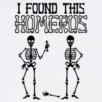 I Found This Humerus Funny Skeleton Garment-Dyed Sweatshirt
