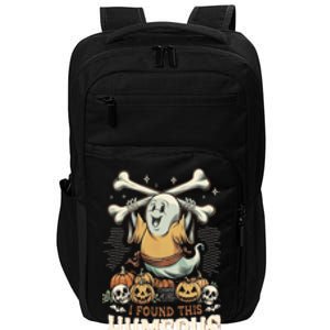 I Found This Humerus Halloween Ghost Humorous Saying Funny Gift Impact Tech Backpack