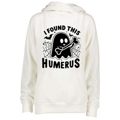 I Found This Humerus Halloween Ghost Humorous Saying Funny Funny Gift Womens Funnel Neck Pullover Hood